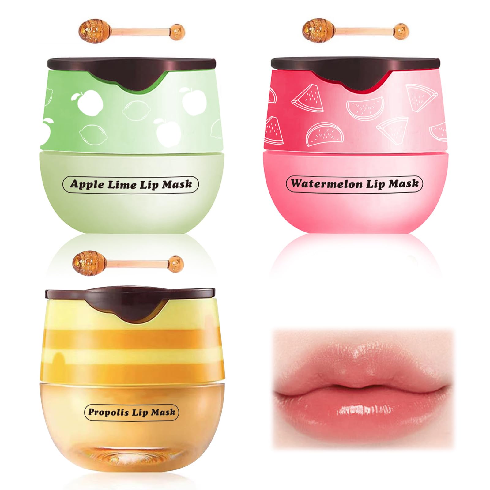 Honeybalm, 3PCS Honey Lip Balm, Hydrating Repairing and Preventing, Dryness Moisturizing Reduce Lip Lines and Wrinkles, Lip Repair Protection