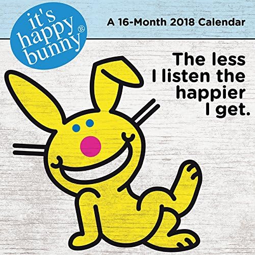 It's Happy Bunny 2018 Wall Calendar