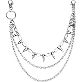 cioatu Heavy Duty Pocket Chains for Men Women, Biker Punk Goth Pants Wallet Chain, Metal Jeans Keychain