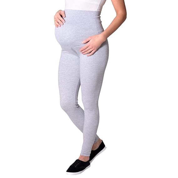 Alkato Damen Schwangerschafts Leggings mit Bauch-Panel