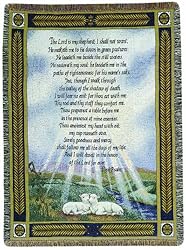 Manual 50 x 60-Inch Tapestry Throw, 23rd Psalm The