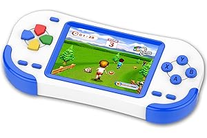 Beijue Handheld Games for Kids Adults 3.0'' Large Screen Preloaded 218 Classic Retro Video Games Seniors Rechargeable Electronic Game Player Birthday Xmas Present (Blue)