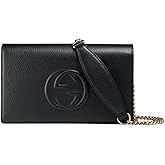 Gucci Soho Mini Black Round Light Gold Disco Zip Italy Leather Handbag Bag New