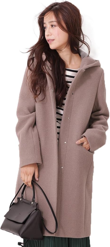 Amazon ナノ ユニバース Nano Universe フード付きノーカラー