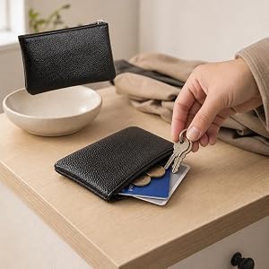 1pc/2pcs PU Zipper Bag, Coin Purse, Cards Holder, Key Holder - Storage Bag for Candy, Small Things, Unisex