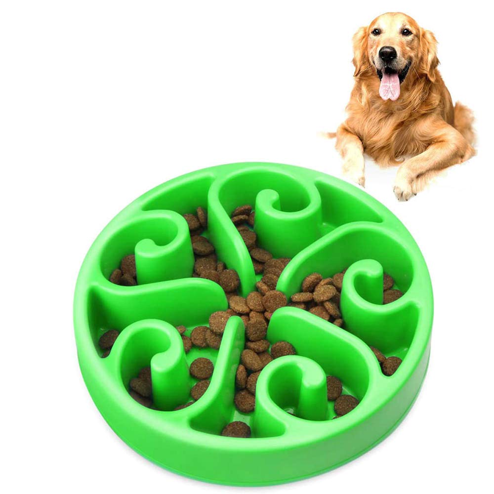 Dog Slow Feeder Bowl, Slow Eating Dog Bowl for Medium Dogs,Pet Fun Puzzle Slow Feed Non Slip Interactive Bloat Stop Dog Food Bowl