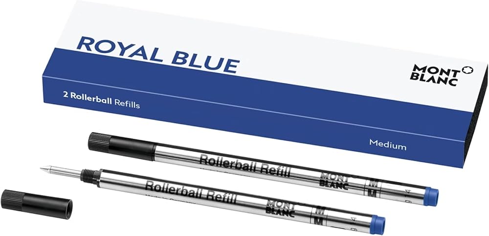 Montblanc Royal Blue Rollerball Refills M (Medium) 2 Pack