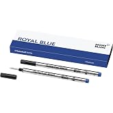 Montblanc Rollerball Refills Royal Blue Medium M, Mont Blanc Ink Refills, Smooth Writing, 2 Pieces/Set