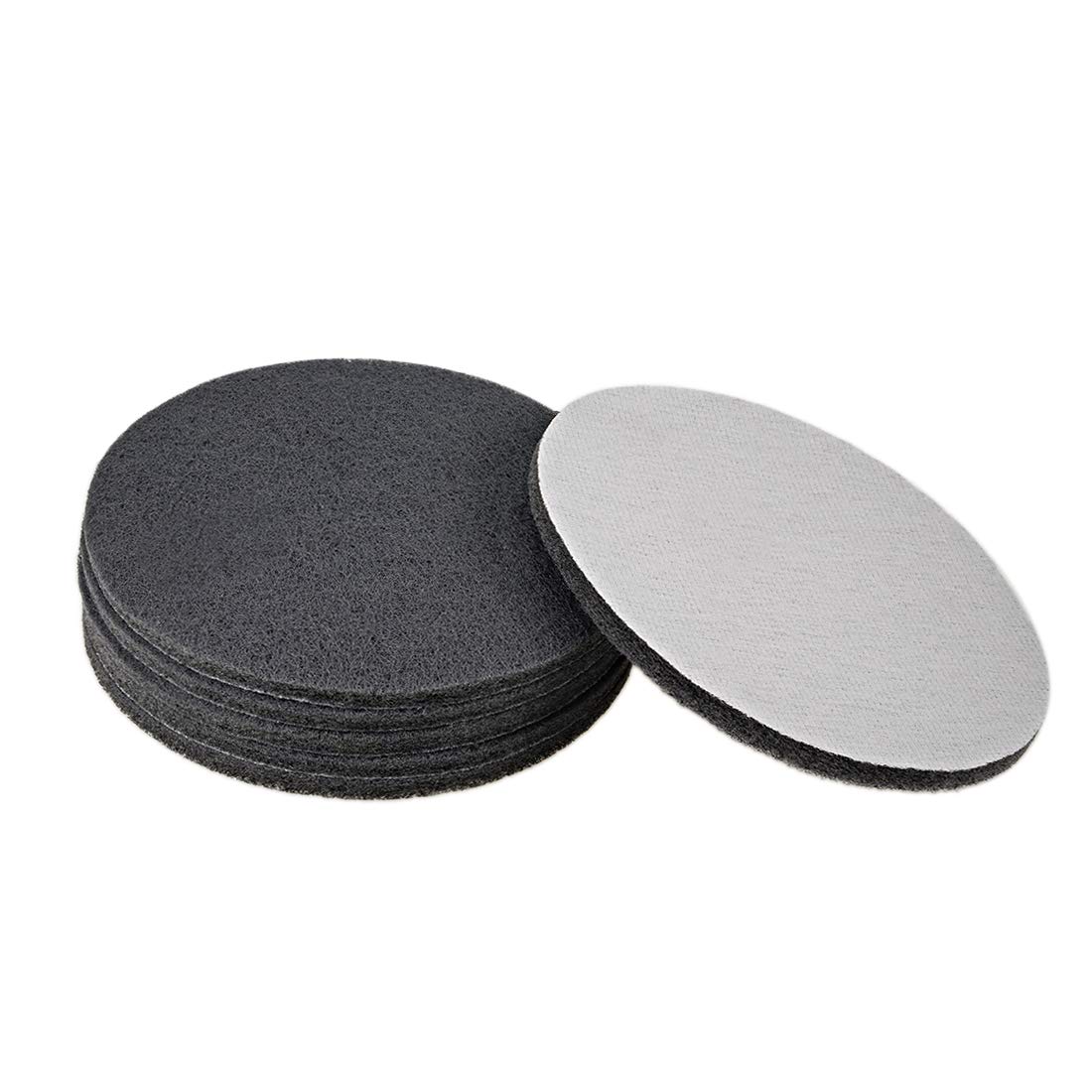 sourcing map 6pcs Drill Power Brush Tile Scrubber Scouring Pads 7 Inch Hoop and Loop 1000-Grits Surface Conditioning Disc for Household Cleaning