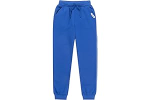 AMERICLOUD Kids Soft Brushed Fleece Jogger Sweatpants Adjustable Drawstring Casual Pants for Boys and Girls 3-12 Years