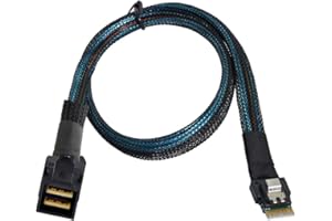 CY 50cm Slim Line SAS 4.0 SFF-8654 4i 38pin Host to HD Mini SAS 4i SFF-8643 36pin Target Cable