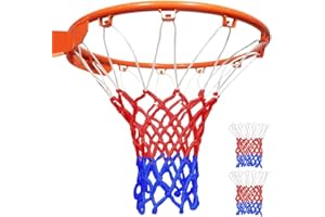 2 PCS Basketball Net Replacement, Basketball Hoop Net, Outdoor Heavy Duty, Replacement for Indoor Outdoor, All Weather Anti W