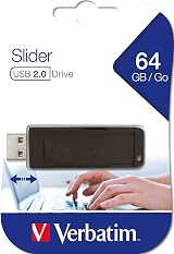 Verbatim 98698 64GB Slider USB 2.0 Drive - Black view 5