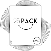 Golden State Art, 25 Pack 8x10 Bright White Backing Board for Frames, Pictures, Photos and More