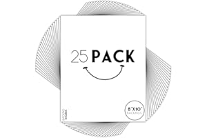 Golden State Art, 25 Pack 8x10 Bright White Backing Board for Frames, Pictures, Photos and More