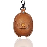 SKPY Leather Case Compatible with Google Pixel Buds Pro/Buds Pro 2 | Portable with Secure Snap-Fastener Fashion Scratch Cover with Anti-Loss Keychain for Womens Mens