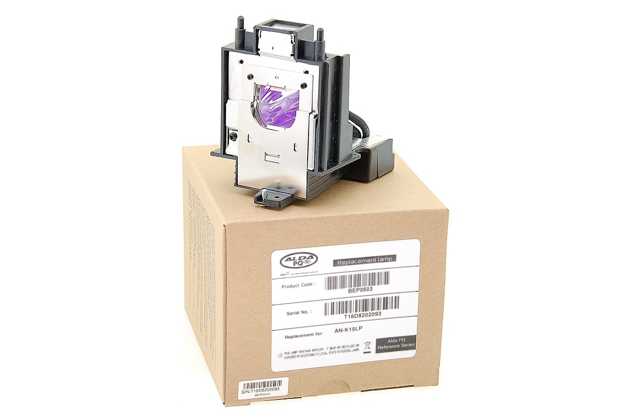 Alda PQ Reference, lamp replaces AN-K15LP for SHARP XV-Z15000, XV-Z15000U, XV-Z17000, XV-Z17000U, XV-Z18000 projectors, projector lamp with housing