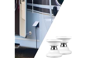 SUNCARACCL RV Door Holder 2 Pack, Magnetic Baggage Door Catch Camper Door Stopper to Hold Door Open for RV, Trailer, Motor Home, Cargo Trailer(White)