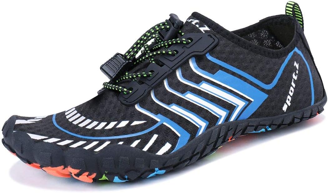 MAYZERO Water Shoes Swim Surf Shoes Beach Pool Shoes Wide Toe Hiking Water Sneakers Quick Dry Aqua Shoes for Men and Women