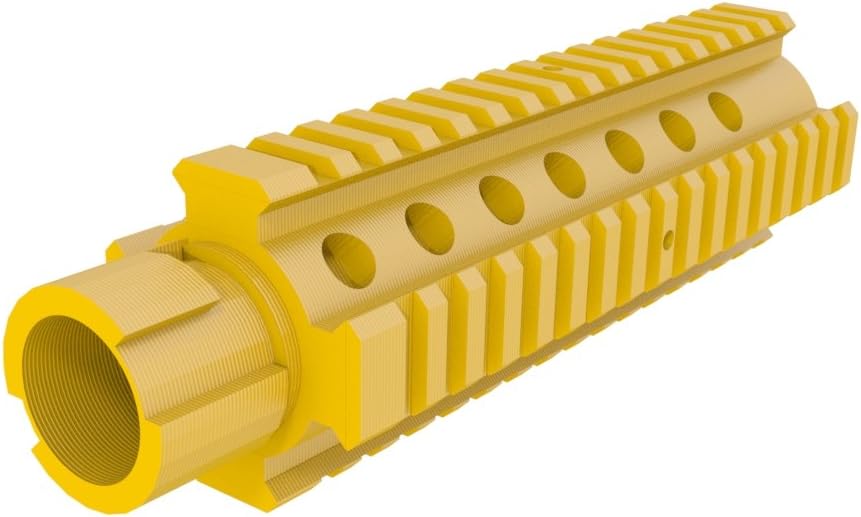 Toy M4 Barrel Extension for Nerf Models with an Interchangeable Barrel Compatible with N-Strike Stryfe Longshot Mediator Recon and More! - (Not an Official Nerf Product) (Yellow)
