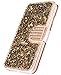 iPhone 6s Plus Case, FLYEE Handcraft Luxury Bling Rhinestone Wallet Case Ultrathin Magnetic Kickstand Crystal Leather Book Cover for Apple iPhone 6s/iPhone 6 Plus 5.5 Inch-Gold