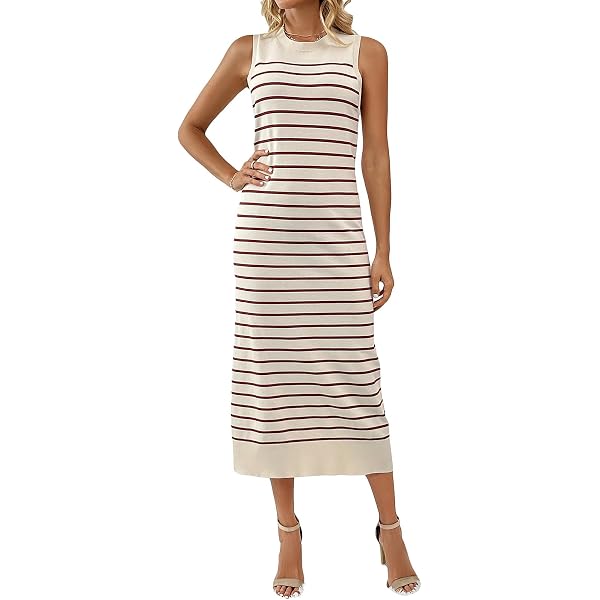 LAUREN RALPH LAUREN Womens Linen Sleeveless Maxi Dress B/W S at Amazon  Women's Clothing store