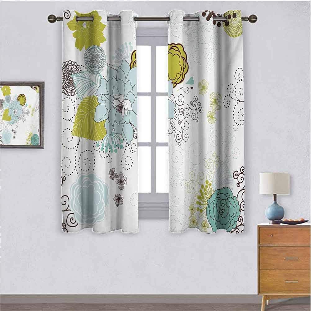 Zara Henry Floral Bedroom Curtains Pastel Pattern Romantic Ornament