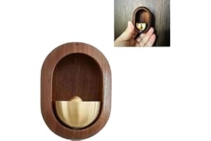 VBQFDPH Feylona Door Chime, Walnut & Brass, Aura Series, Home Decor & Housewarming, Rustic Style, Hanging Mount