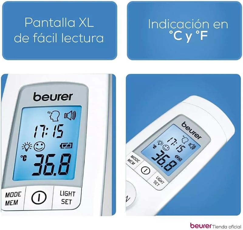 Thermomètre infrarouge numérique sans contact FT 90/thermomètre pour bébé/pour mesurer facilement sur le front pour adultes et enfants/affichage numérique/avec batterie, 1 pièce (lot de 1) — photo 3 sur 8