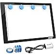 Magnetic A4 LED Artcraft Tracing Light Pad 4 Light Box Ultra-Thin Physical Buttons Control with Memory Function USB Powered Pad Animation,Sketching,Designing,Stencilling X-ray Viewing W/USB Adapter