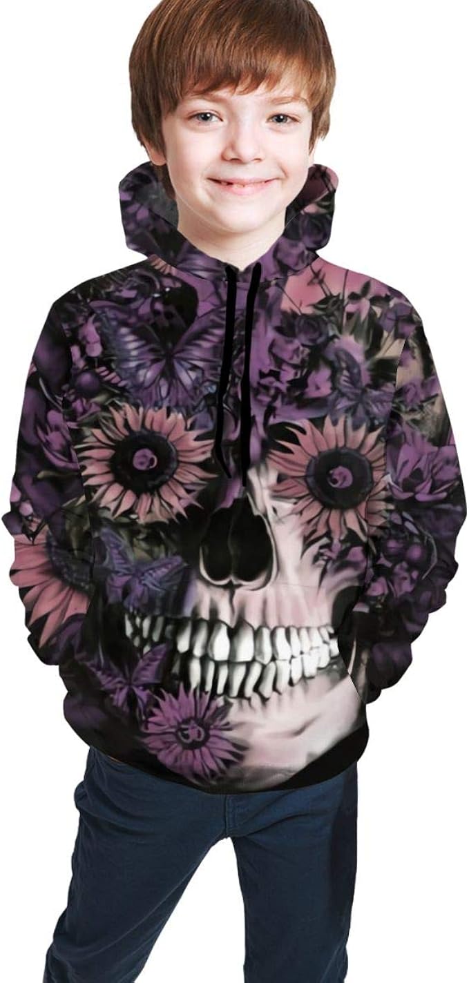 purple skull hoodie