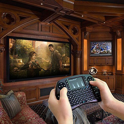 iPazzPort Mini Wireless Keyboard with Touchpad for PC/Android TV Box/PS3 and HTPC, 2.4 Ghz, Black