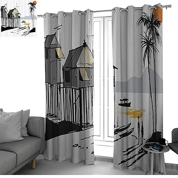 Amazon Com Coastal Decor Room Darkening Blackout Grommet Patio