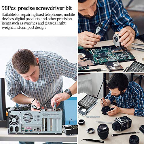 Precision Screwdriver Set, E.Durable 115 in 1 Magnetic Screwdriver Bit Set with Case Professional Screwdriver Repair Tool Kit for iPhone Xs/XS Max/XR/X/8/7/6/Plus,Cellphone/Computer/Tablet/PC