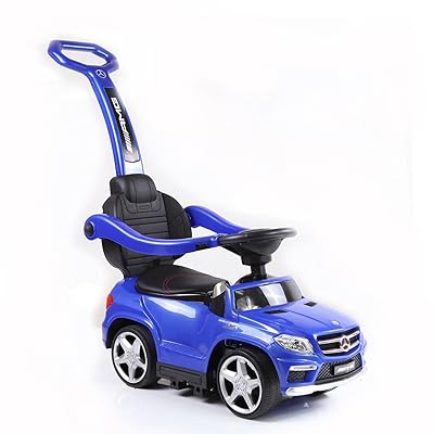 Best Ride On Cars 4 in 1 Mercedes Push Car Blue