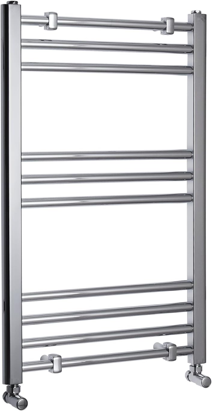 ENKI radiador toallero para baño diseño Plano Cromado 800 x ...