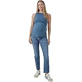 Pact Organic Cotton Maternity Tank Top - Ruched Soft Stretchy Sleeveless Maternity Top