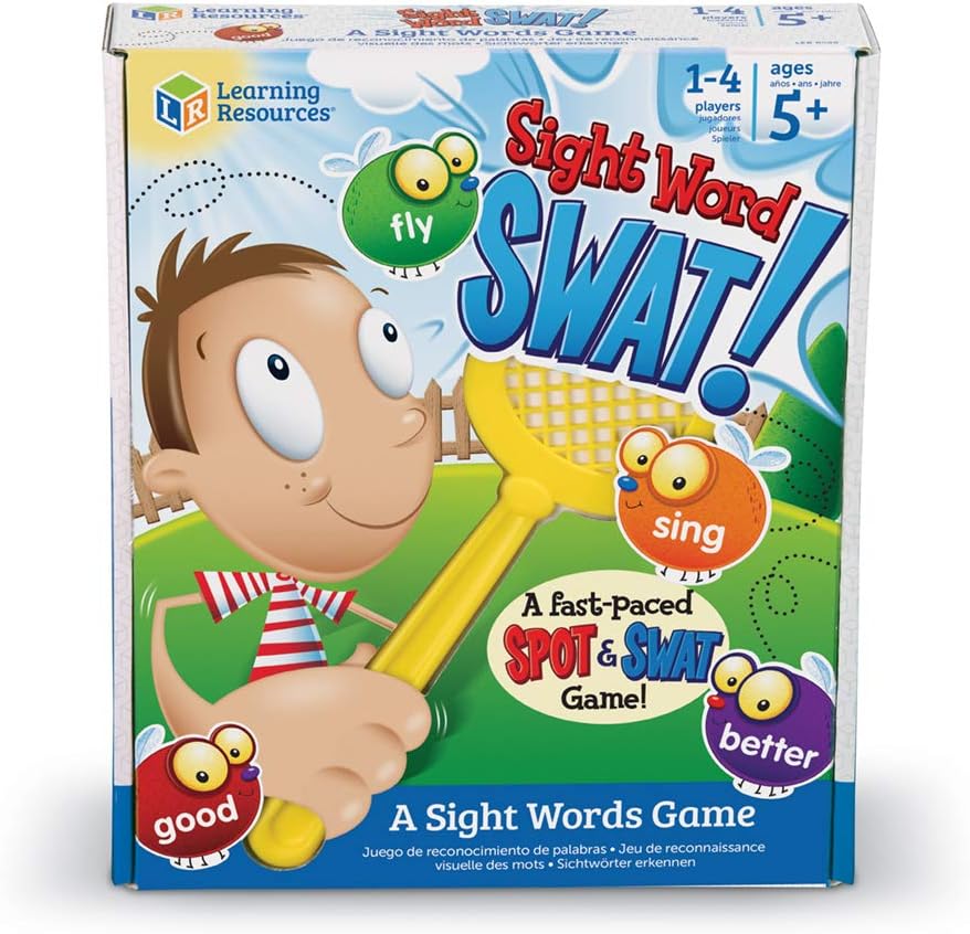 Learning Resources Sight Word Swat a Sight Word Game, Home School, Visual, Tactile and Auditory Learning, Phonics Games, 114 Pieces, Ages 5+: Toys & Games