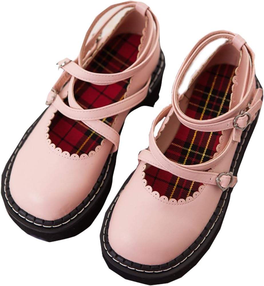 Lampang Girl's Lolita Pu Shoes Japanese Students Maid Uniform Dress Shoes