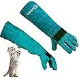 Uzhika Animal Handling Glove Anti Scratch Protective Gloves Bite Resistant Gloves for Dogs Cat Bird Snake Lizard Wild Animals