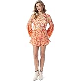 Jessica Simpson womens Aurella Ruffled Long Sleeve Button Front Romper Standard