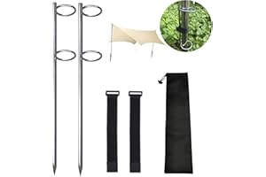 Durable Camping Tent Rod Holders 2Pcs Reinforced Windproof Awning Rod Holder Portable Tent Fixed Tube Pole Stand for Camping 