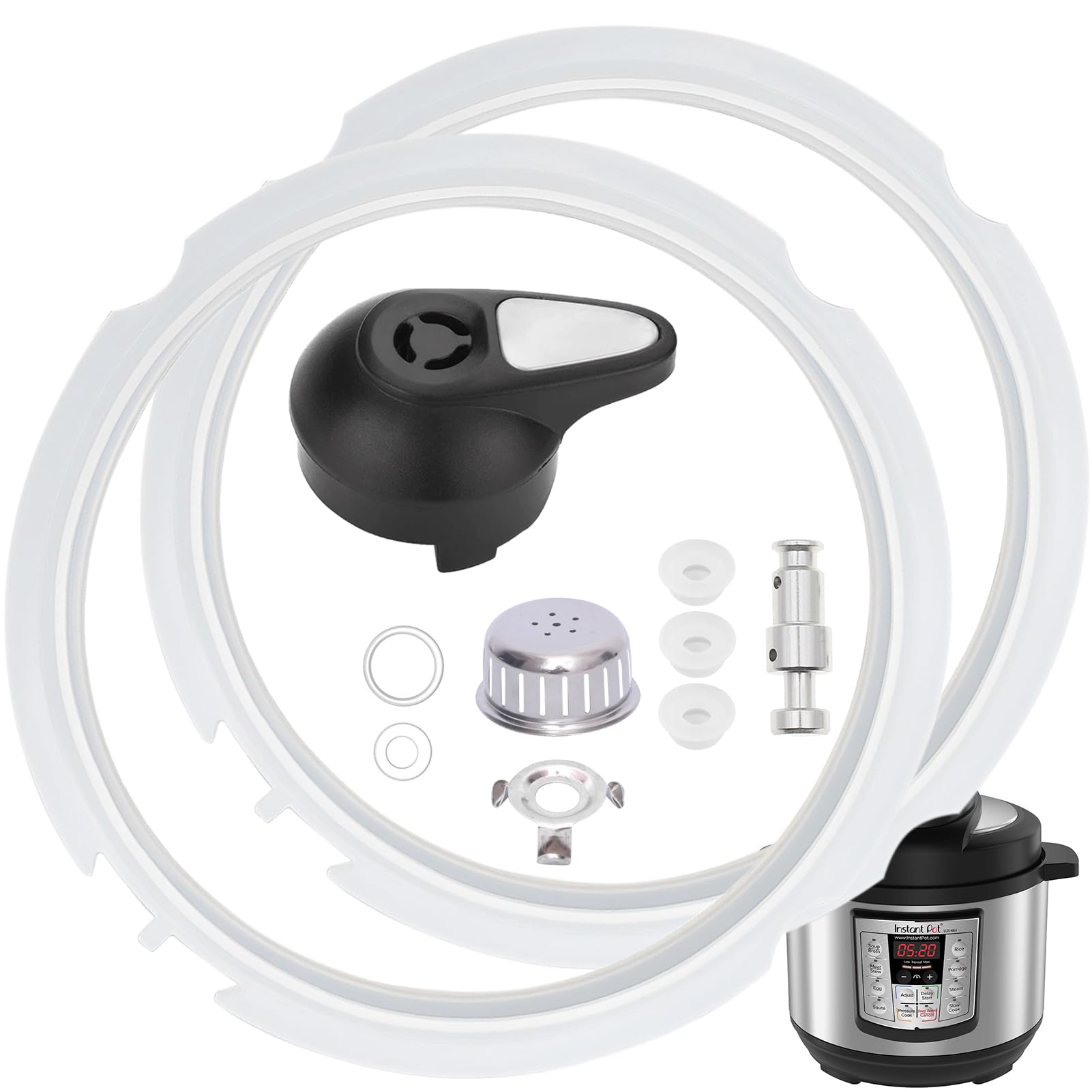 Photo 1 of 11 PCS Instant Pot Replacement Parts for Lux 3 QT, Instant Pot Accessories Include Sealing Ring, Steam Release Valve, Anti-Block Shield, Valve Sealing Ring, Float Valve and Gasket