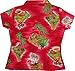 Hawaiian Shirt Women Scenic Flower Print Aloha Beach Blouse