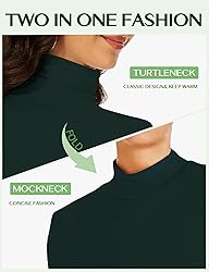 Womens Long Sleeve Turtleneck T-Shirts Mock Neck