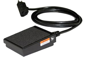 SSC Controls S100-1501 Foot Switch, Electrical, Momentary Action, Made in USA, 8-ft Cable with Piggyback Plug, Steel Billy Pedal, Power Tools, Woodworking, Grinders, On/Off