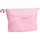pack all Water-resistant Material Zipper Pouch, Mesh Zipper Bags for Storage, Travel, Office (Pink, Large)