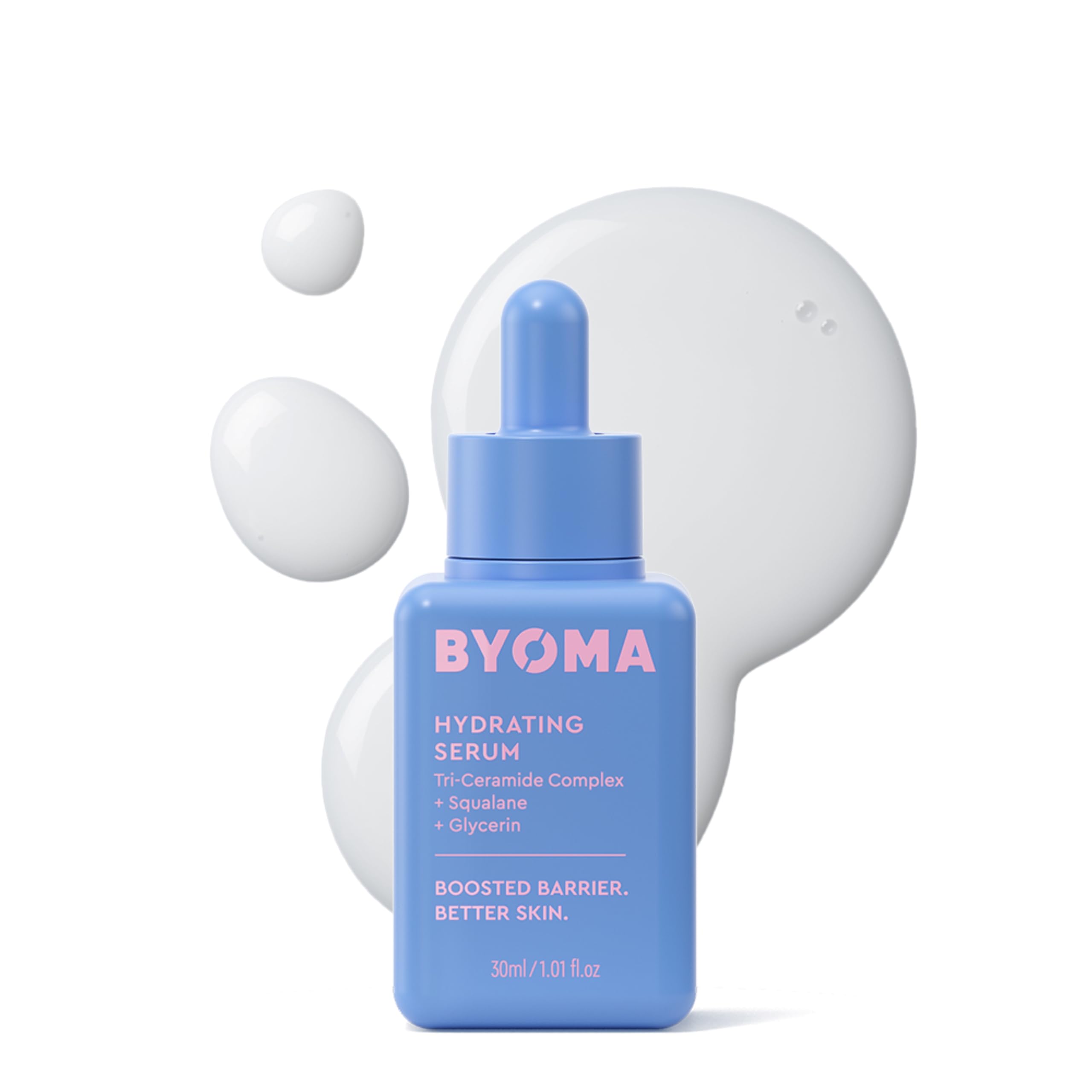 BYOMA Hydrating Serum (30ml) Moisturising Face Serum with Squalane and Ceramides for Glowing, Dewy Skin - Deep Hydration and Barrier Support