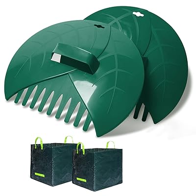 Buy Winslow Ross Leaf Scoops Hand Rakes With 2 Trash Bag Large Durable Ergonomic Leaf Scoops For Picking Up Leaves Grass Clippings And Lawn Debris Green 2 Pcs Online In Italy B08dk4f5vt