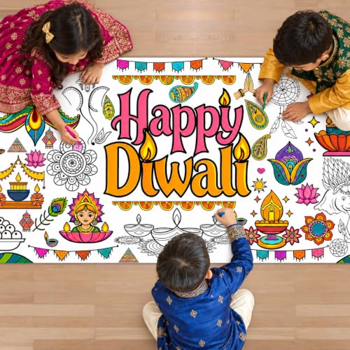 Diwali Giant Coloring Poster/tablecloth